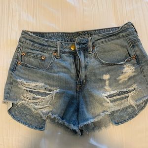 American Eagle hi rise festival shorts